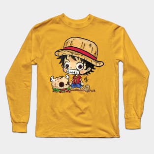 Chibi Monkey D. Luffy Long Sleeve T-Shirt